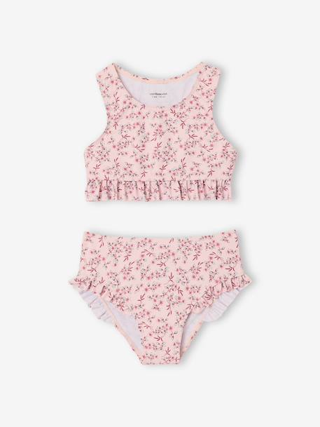 Maillot de bain fille 2 pièces rose pâle - vertbaudet enfant 