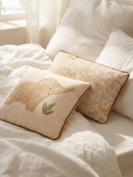 Lot 2 coussins BABYLON en gaze de coton beige - vertbaudet enfant 