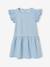 Girls' short-sleeved embroidered denim dress double stone - vertbaudet enfant 