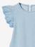 Girls' short-sleeved embroidered denim dress double stone - vertbaudet enfant 