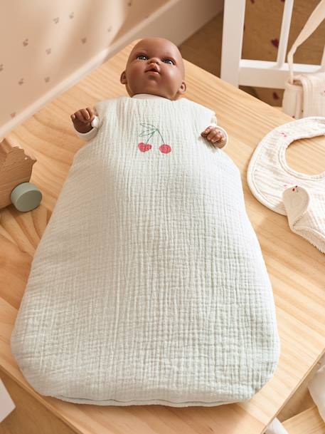 Baby Sleep Bag in Cotton Gauze, for Dolls Multi+red - vertbaudet enfant 