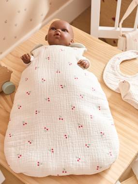 -Baby Sleep Bag in Cotton Gauze, for Dolls