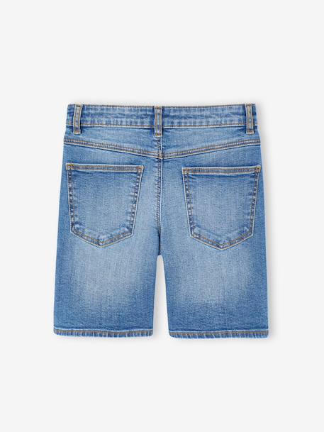 Boy's adjustable waist denim bermuda shorts double stone+stone - vertbaudet enfant 