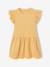 Girls' cotton gauze dress with short embroidered sleeves coral+yellow - vertbaudet enfant 
