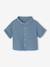 Boy's cotton gauze shirt denim blue - vertbaudet enfant 