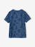 Printed boy's t-shirt denim blue+lichen+marl white+mint green - vertbaudet enfant 