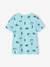 Printed boy's t-shirt denim blue+lichen+marl white+mint green - vertbaudet enfant 