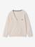 Gilet en maille col V BASICS blanc chiné+gris chiné+marine - vertbaudet enfant 