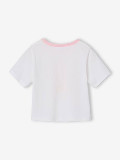 Short-Sleeved T-Shirt for Girls ecru - vertbaudet enfant 