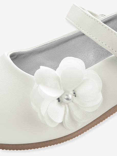 ballet pumps with flower Happy Girls for girl ecru - vertbaudet enfant 