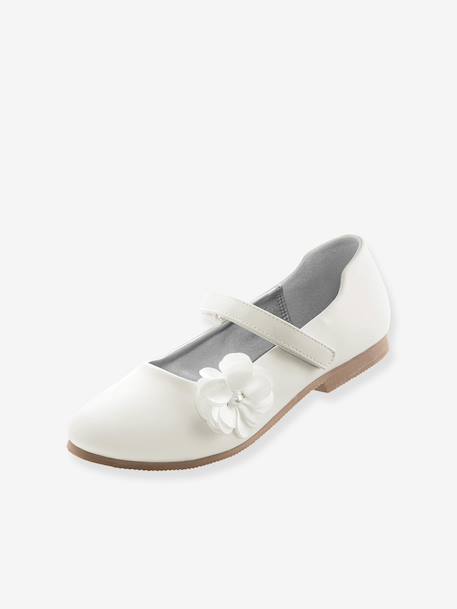 ballet pumps with flower Happy Girls for girl ecru - vertbaudet enfant 