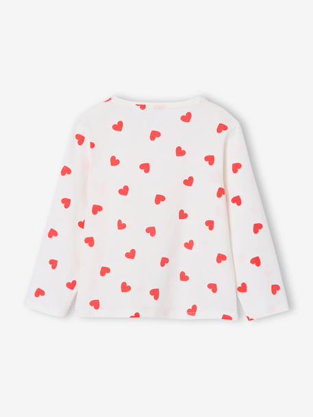 Lot de 3 t-shirts fille fantaisie manches longues anthracite+bleu grisé+corail+indigo+rose - vertbaudet enfant 
