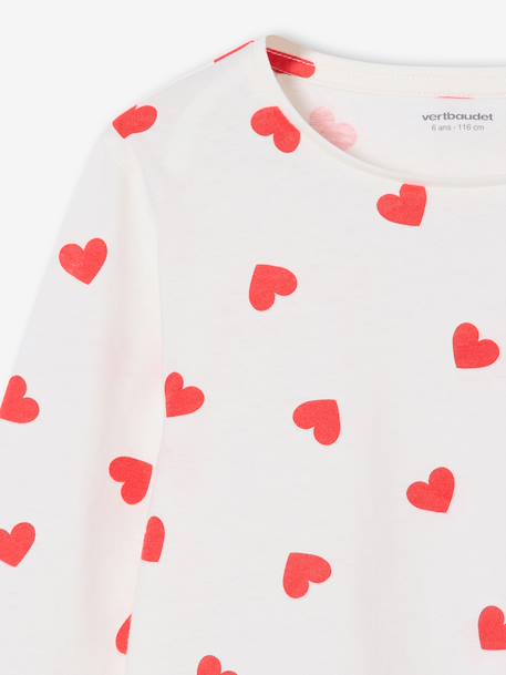 Pack of 3 long-sleeved girls' fancy t-shirts anthracite+coral+grey blue+grey green+indigo+rose - vertbaudet enfant 