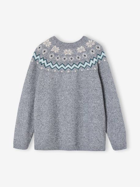 Fluffy Christmas Jumper for the Whole Family marl grey - vertbaudet enfant 