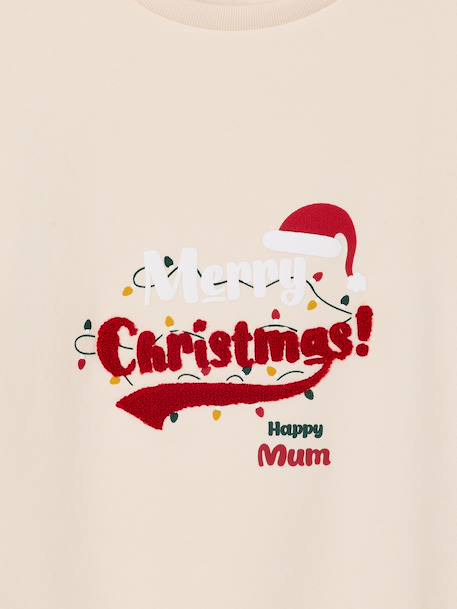 Christmas family capsule women's sweatshirt vanilla - vertbaudet enfant 