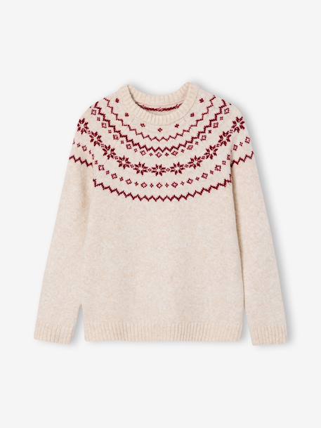 Christmas Jacquard Jumper for Men, Family Capsule Collection,  ENVIE DE FRAISE ecru - vertbaudet enfant 