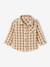 Baby boy's cotton muslin shirt chequered beige - vertbaudet enfant 