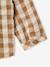 Baby boy's cotton muslin shirt chequered beige - vertbaudet enfant 