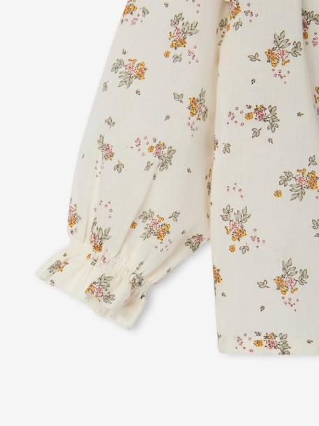 Blouse à volants bébé rose+vanille+vert de gris - vertbaudet enfant 