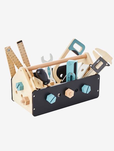 Boîte à outils du bricoleur en bois FSC® noir - vertbaudet enfant 