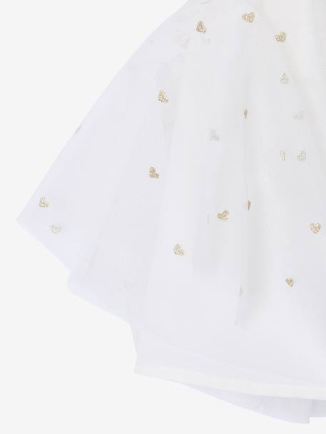 Girl's tulle skirt with lurex embroidery white - vertbaudet enfant 