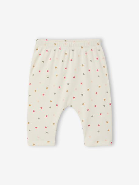 Ensemble bébé sweat et pantalon écru+rose pâle - vertbaudet enfant 