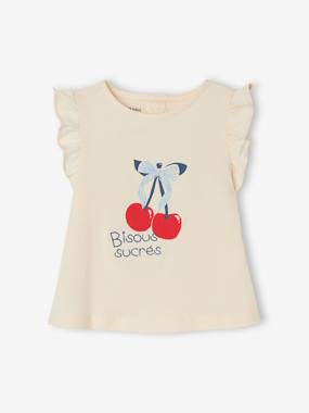 -T-shirt bébé fille motif fantaisie en coton bio