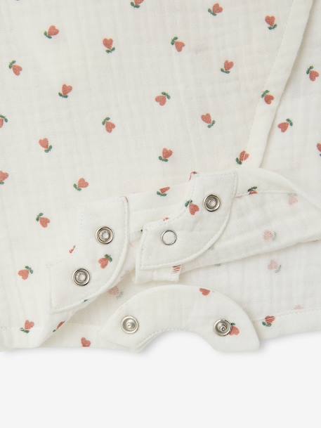 Customisable baby girl playsuit ecru - vertbaudet enfant 