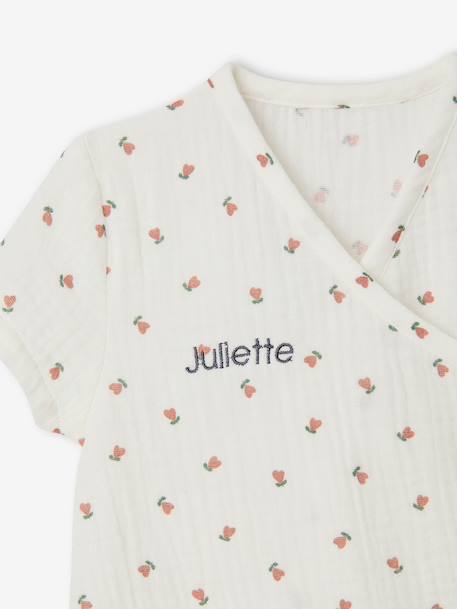 Customisable baby girl playsuit ecru - vertbaudet enfant 