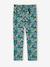 Fluid Cropped Trousers with Floral Print, for Girls emerald green+navy blue+red - vertbaudet enfant 