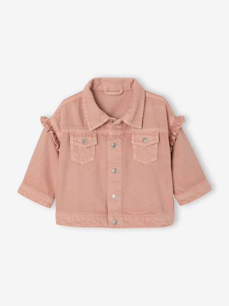 Frilly jacket for baby girls rosy - vertbaudet enfant 