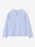 Top with Detail in Broderie Anglaise, for Girls ecru+GREEN DARK SOLID+mauve+navy blue+pale blue - vertbaudet enfant 