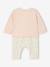 Ensemble bébé sweat et pantalon écru+rose pâle - vertbaudet enfant 