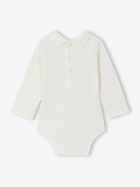 Organic Cotton Bodysuit for Baby Boys ecru - vertbaudet enfant 