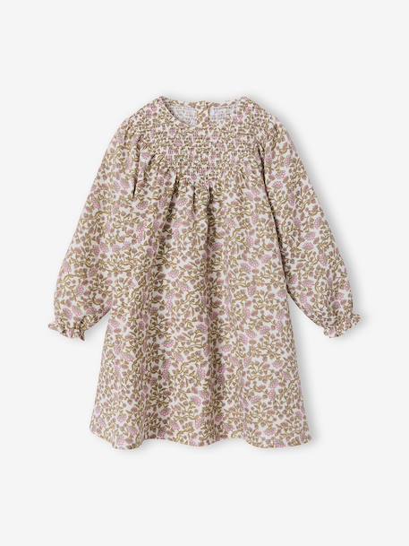 Girl's sherpa dress and cardigan set ecru - vertbaudet enfant 