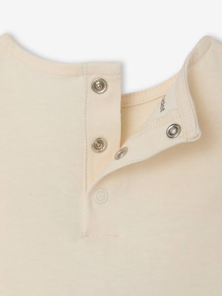 Fancy Pattern T-Shirt in Organic Cotton for Girls ecru - vertbaudet enfant 