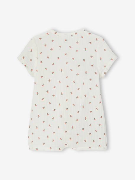 Customisable baby girl playsuit ecru - vertbaudet enfant 