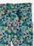 Fluid Cropped Trousers with Floral Print, for Girls emerald green+navy blue+red - vertbaudet enfant 