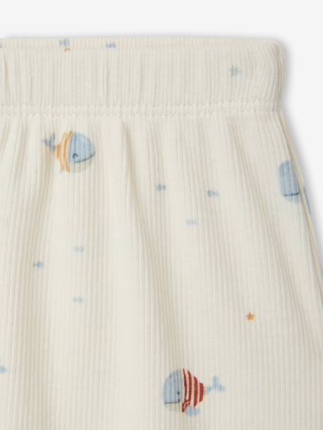 Ensemble bébé sweat et pantalon écru+rose pâle - vertbaudet enfant 