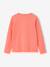 T-shirt fille coeur pailleté manches longues anthracite+corail+écru+rose poudré+vert émeraude - vertbaudet enfant 