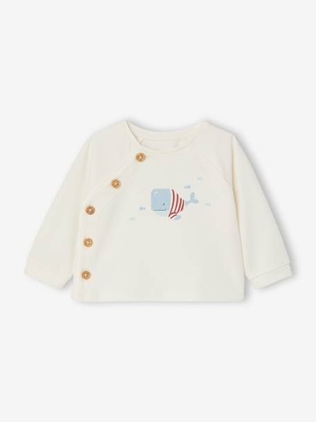Ensemble bébé sweat et pantalon écru+rose pâle - vertbaudet enfant 