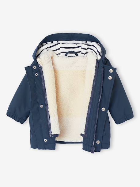 Rain coat 3-in-1 for baby boys ocean blue - vertbaudet enfant 