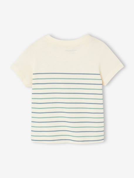 Boys' organic cotton t-shirt ecru - vertbaudet enfant 