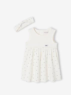 Baby-Dresses & Skirts-Dress & Matching Headband, for Babies