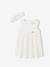 Dress & Matching Headband, for Babies beige+Light Green/Print+rosy - vertbaudet enfant 