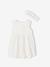Dress & Matching Headband, for Babies beige+Light Green/Print+rosy - vertbaudet enfant 
