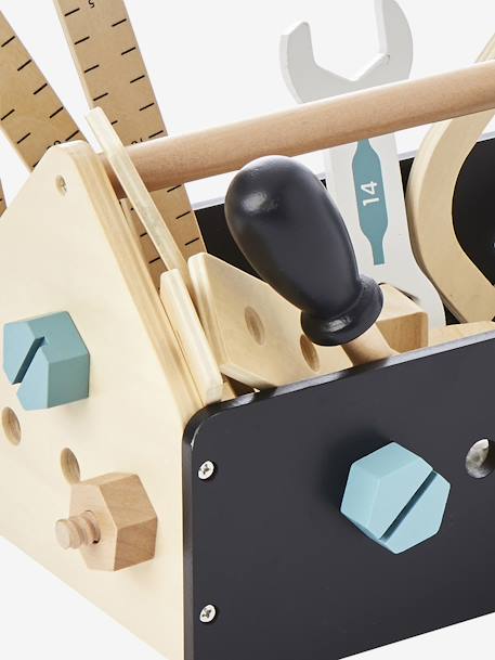 Wooden Construction Tool Box - FSC® Certified Black - vertbaudet enfant 
