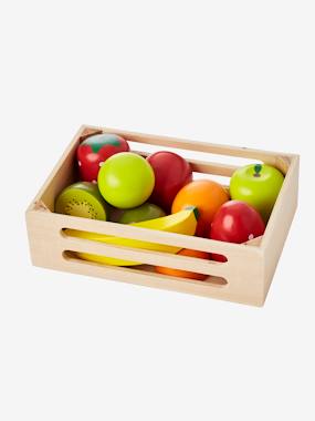 Jouet-Jeux d'imitation-Cuisines et dinette-Cagette de fruits en bois FSC® pour dinette