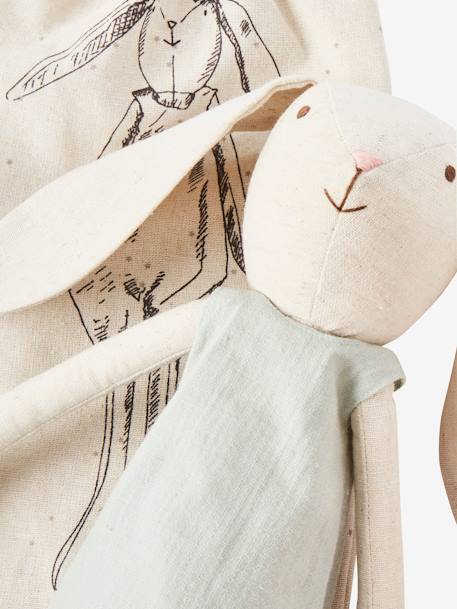 Linen Cuddly Toy, My Friend Mr Rabbit Beige - vertbaudet enfant 