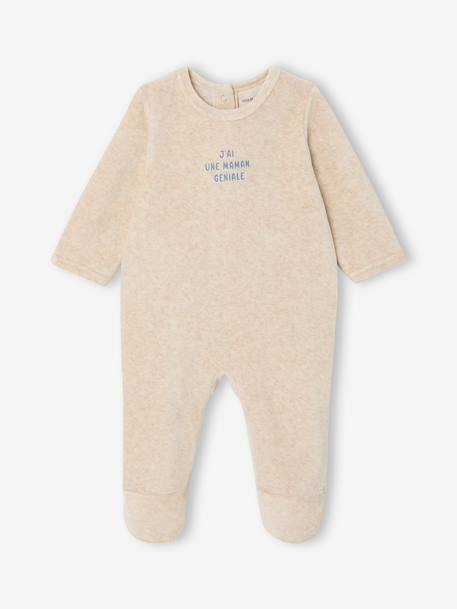 Set of 2 boys' velvet pyjamas crystal blue - vertbaudet enfant 